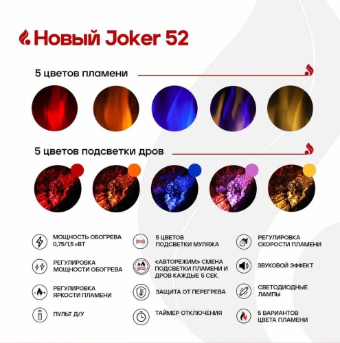 Линейный электрокамин Real Flame Joker 52 в Королёве